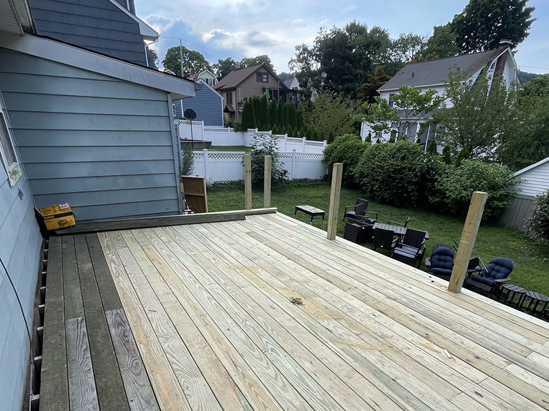 Pressure Treated Wood Deck in Mount Kisco New York